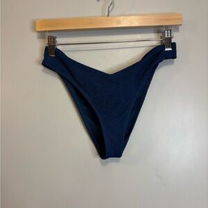 Navy Textured High-Cut Bottoms